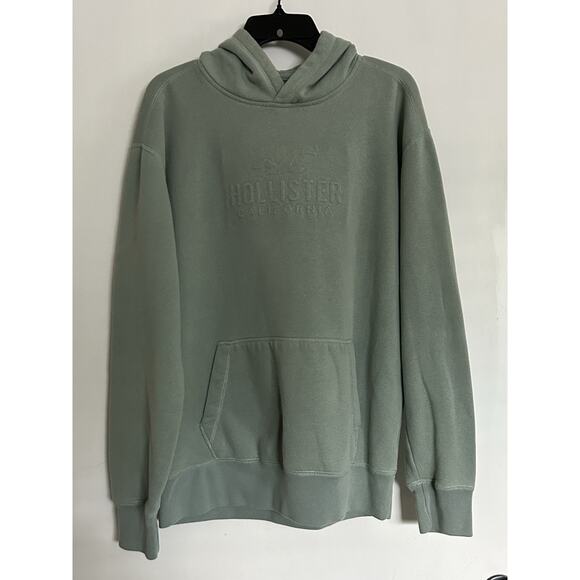 Hollister California Men's Hoodie Size M Pullover Sweatshirt Sage Green - Picture 1 of 5